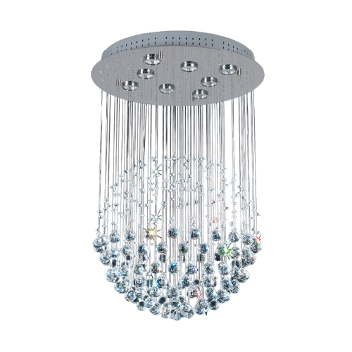 COLGANTE ESFERA SIMPLE 8xGU10 CON BASE DIAM 50CM ALT 80CM